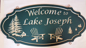 Large Custom Carved Sign (Double Sided) - Muskoka Fire Pits