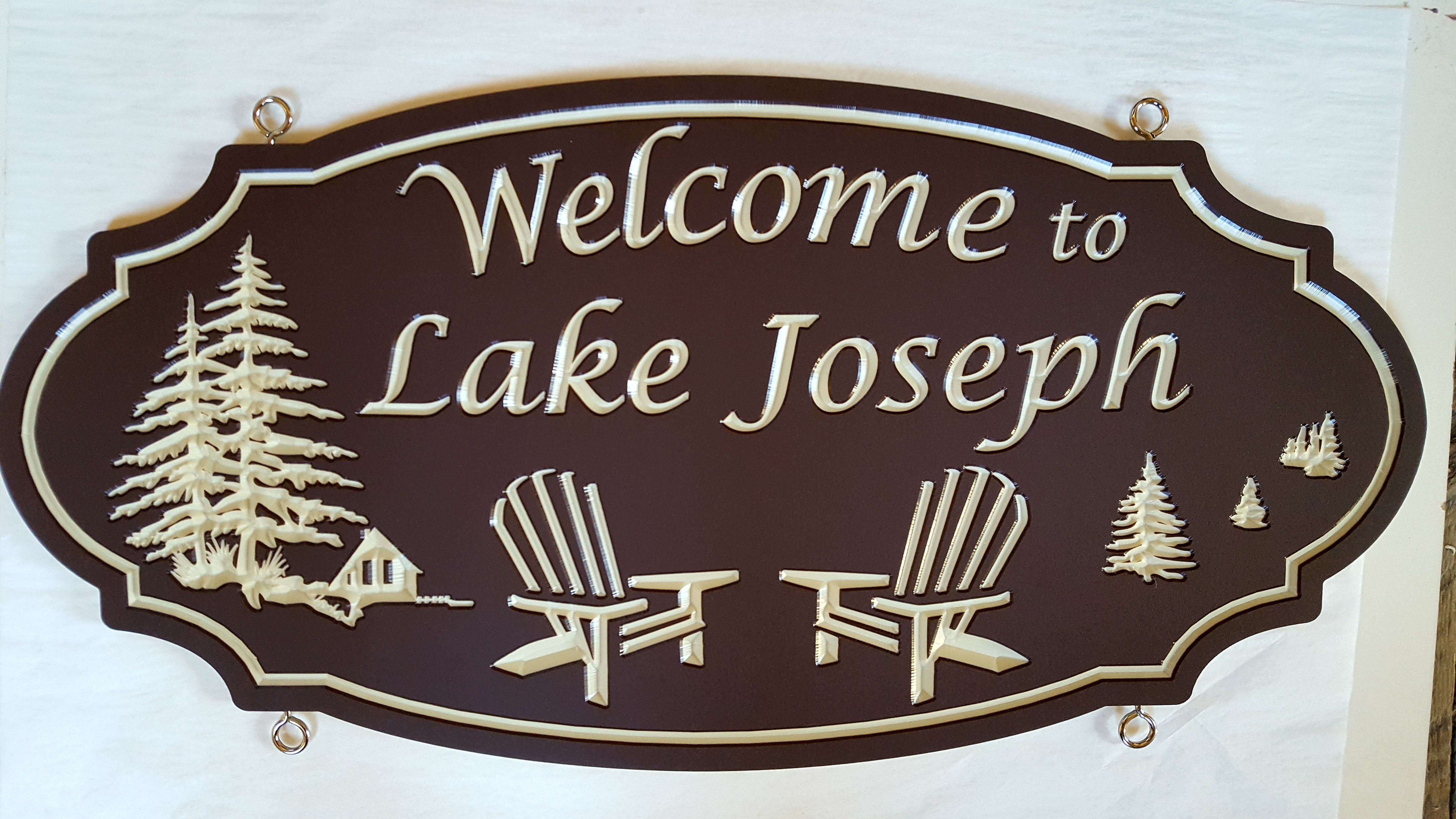 Large Custom Carved Sign (Double Sided) - Muskoka Fire Pits