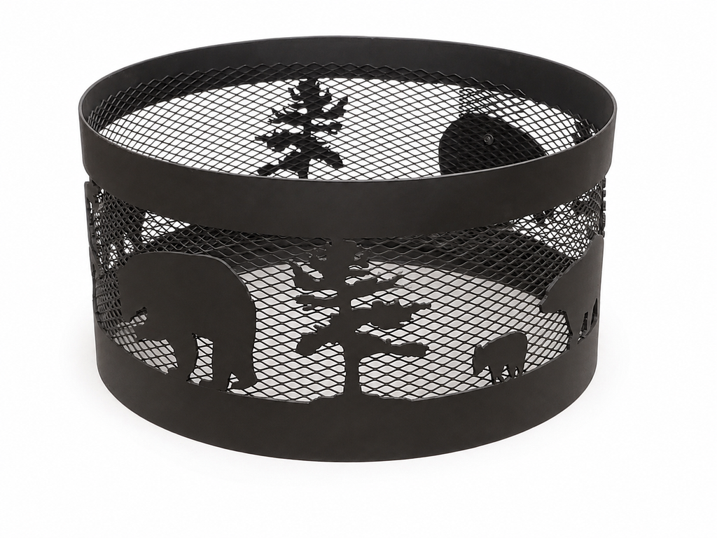 Carved Fire Ring - Bear Family 3