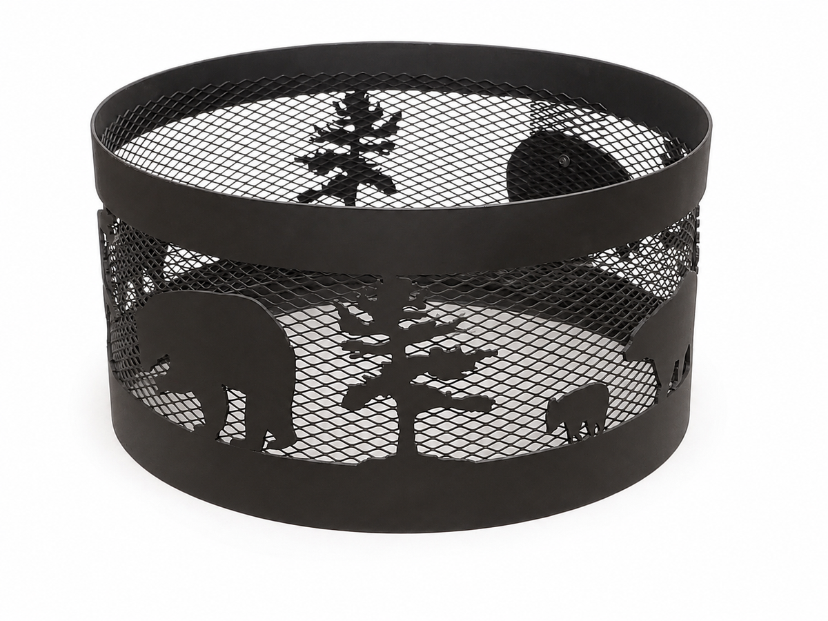 Carved Fire Ring - Bear Family 3