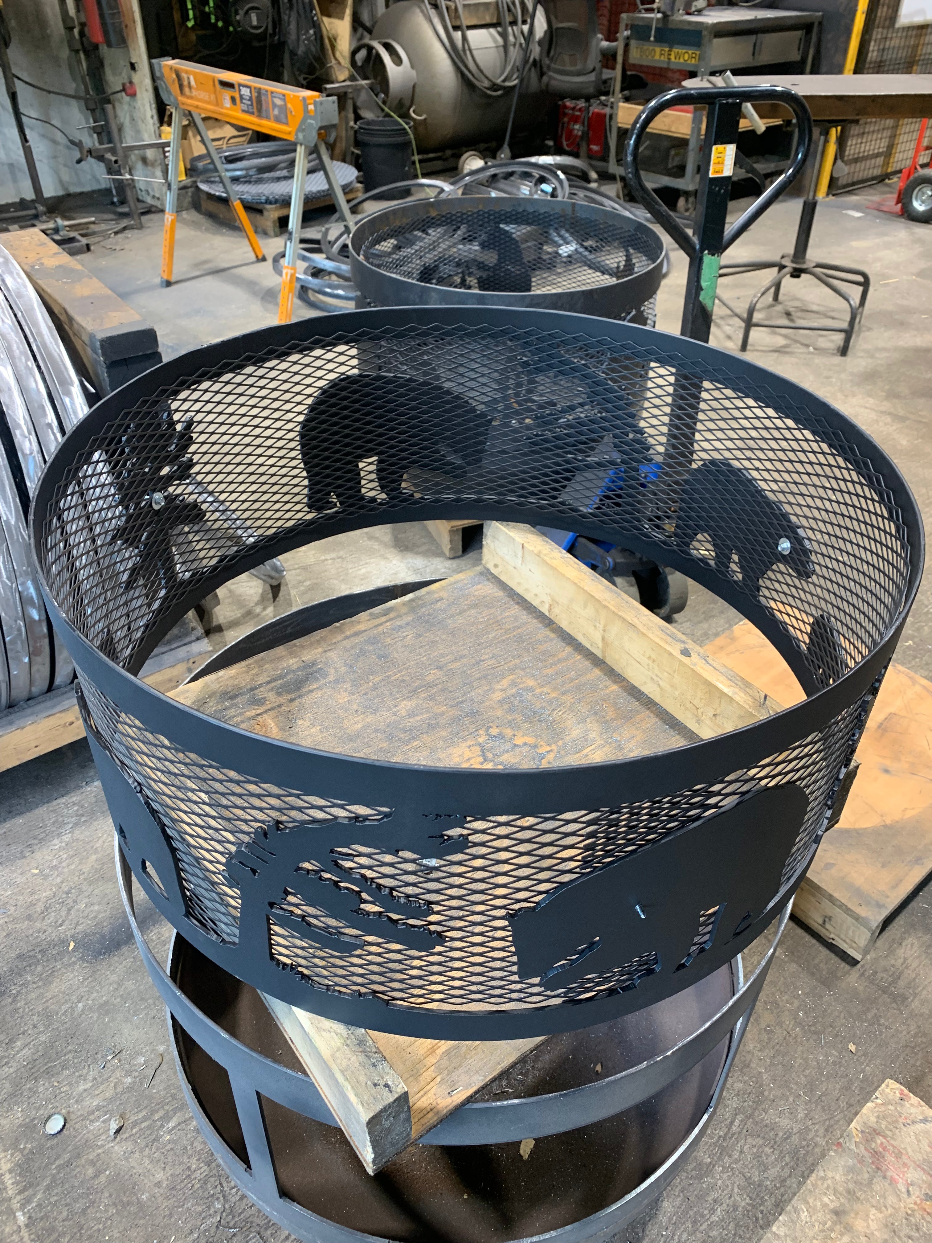 Carved Fire Ring - Bear Family 3