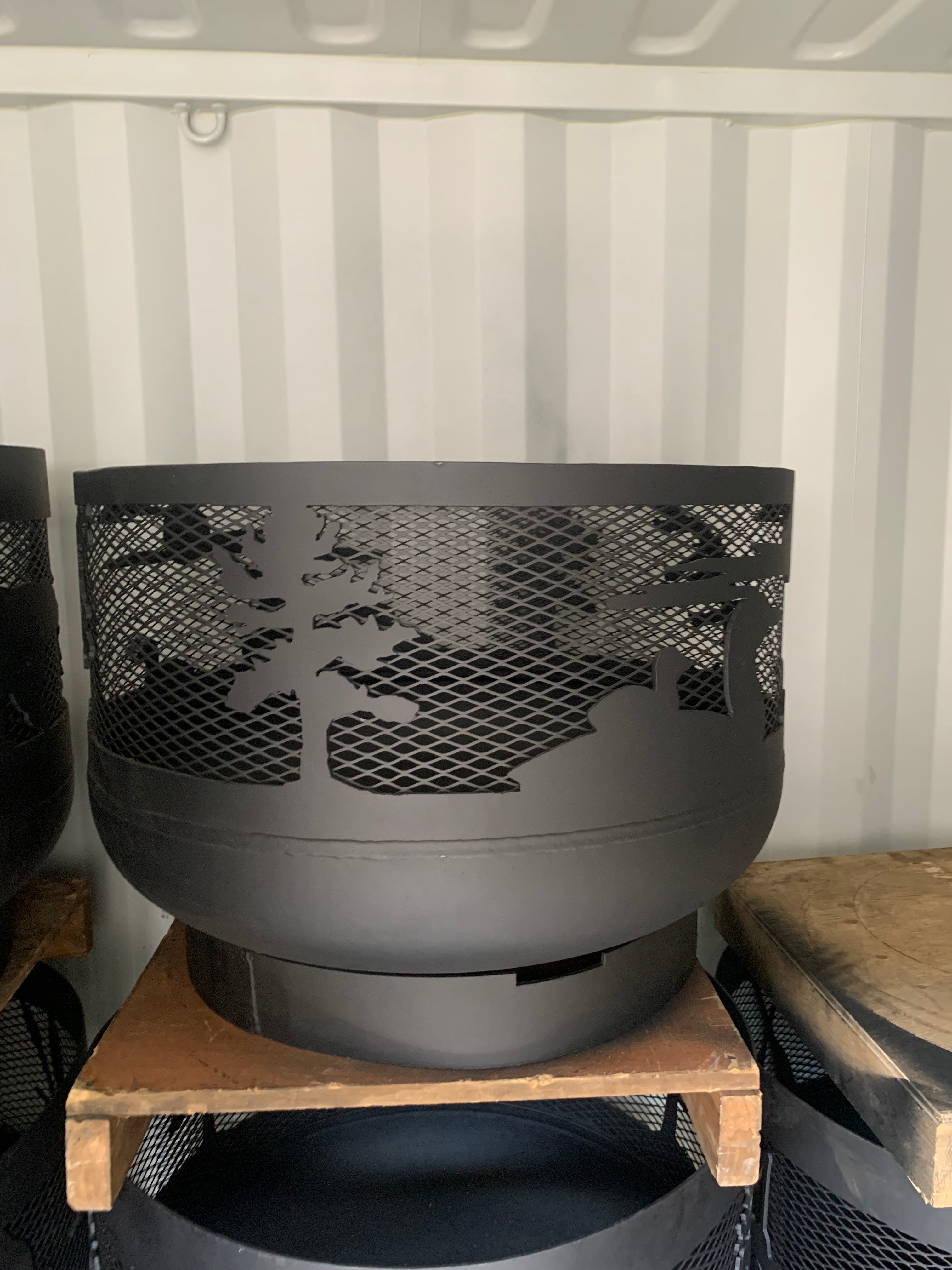 Standard Size Carved Fire Pit - Wildlife 5 Variety