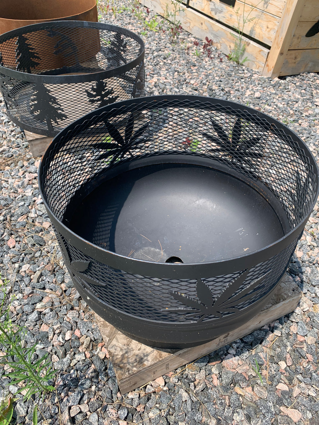 Standard Size Carved Fire Pit - Pot Plant