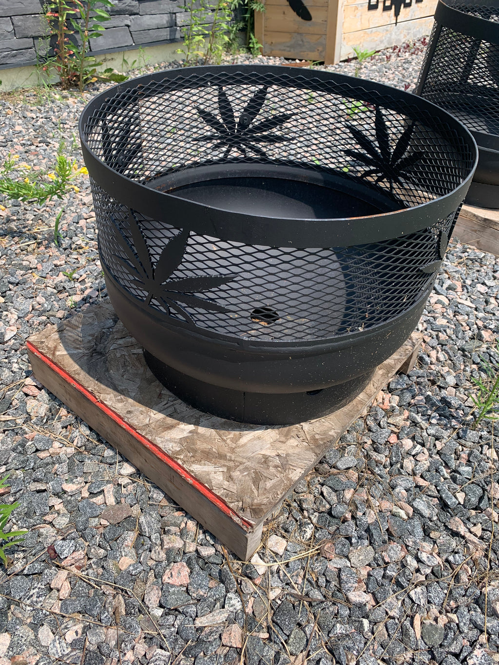 Standard Size Carved Fire Pit - Pot Plant