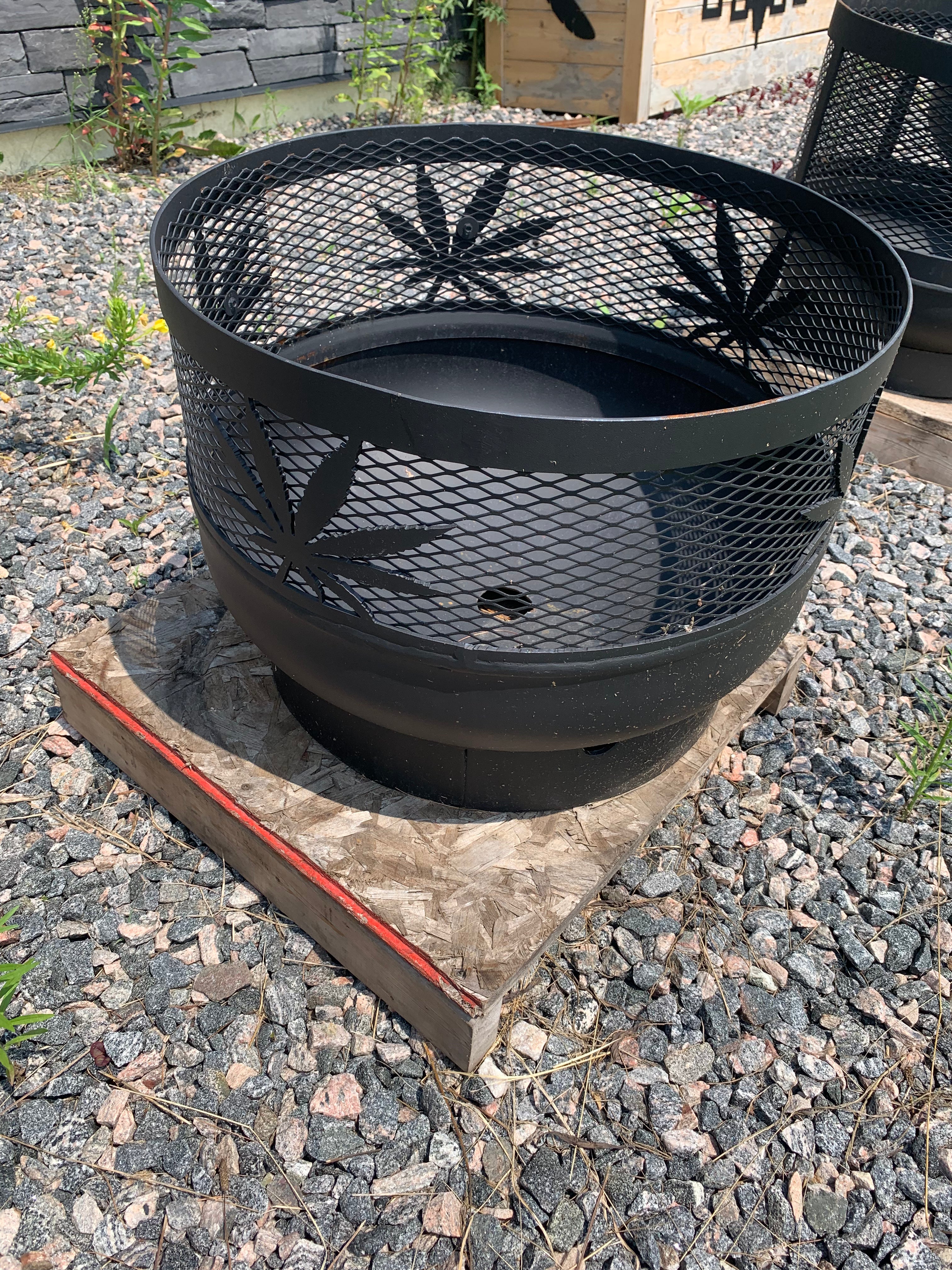 Standard Size Carved Fire Pit - Pot Plant