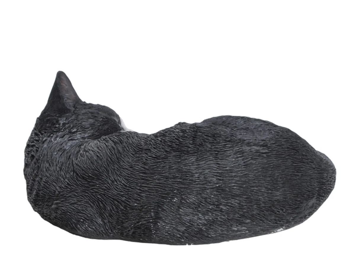 Sleeping Black Cat Statue - Muskoka Fire Pits