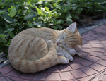 Load image into Gallery viewer, Sleeping Orange Cat Statue - Muskoka Fire Pits
