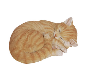 Sleeping Orange Cat Statue - Muskoka Fire Pits