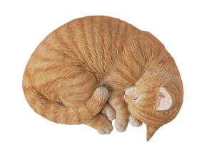 Sleeping Orange Cat Statue - Muskoka Fire Pits