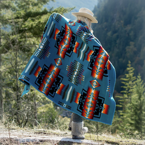 Pendleton Chief Joseph Blanket in Turquoise - Muskoka Fire Pits