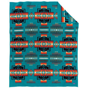 Pendleton Chief Joseph Blanket in Turquoise - Muskoka Fire Pits