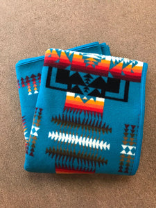 Pendleton Chief Joseph Blanket in Turquoise - Muskoka Fire Pits