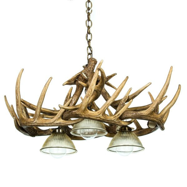 Whitetail Deer 10 Antler Chandelier with Downlights - Muskoka Fire Pits