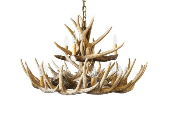 Whitetail Deer 15 Antler Chandelier - Muskoka Fire Pits