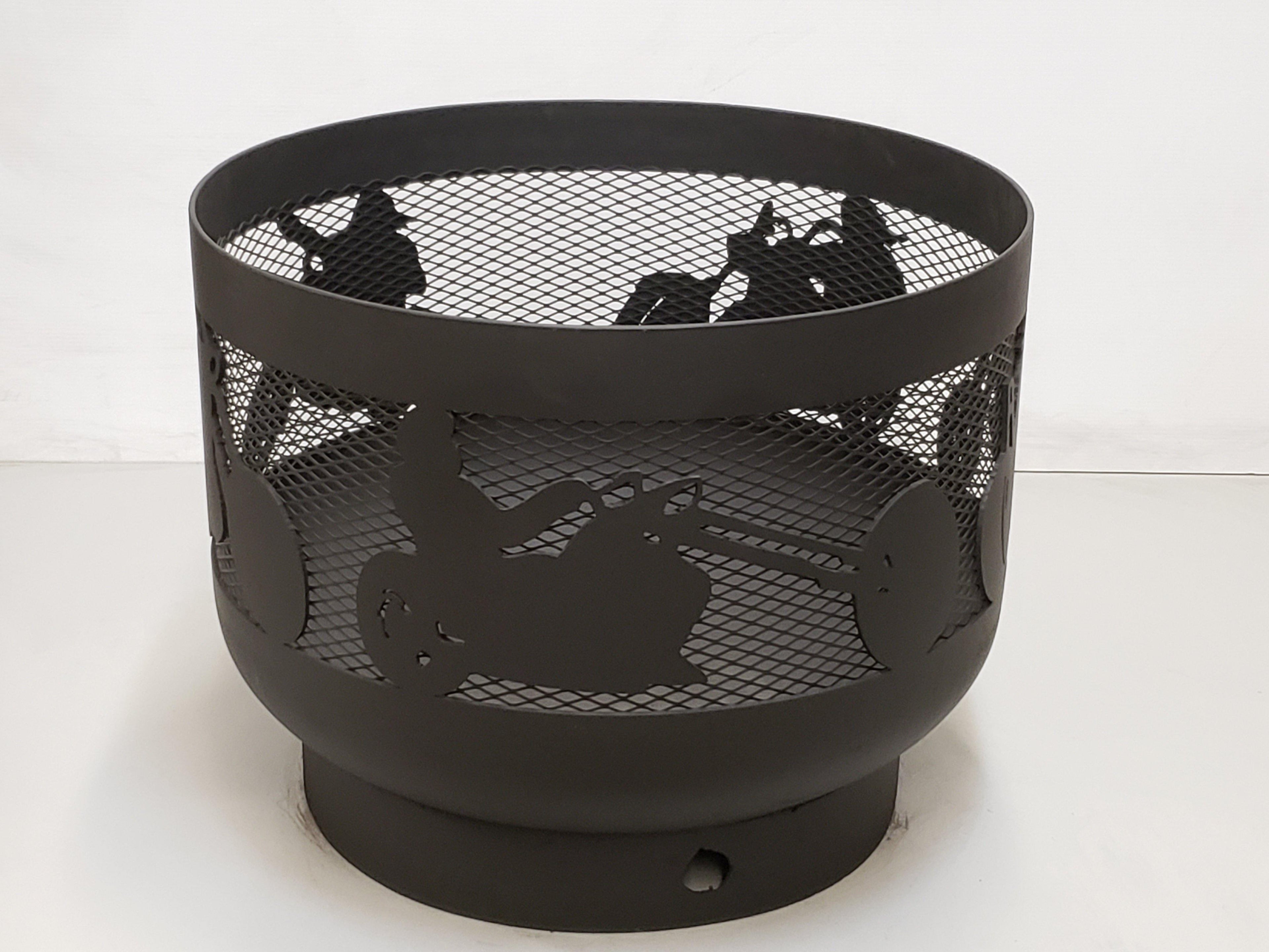 Standard Size Carved Fire Pit - Choppers - Muskoka Fire Pits