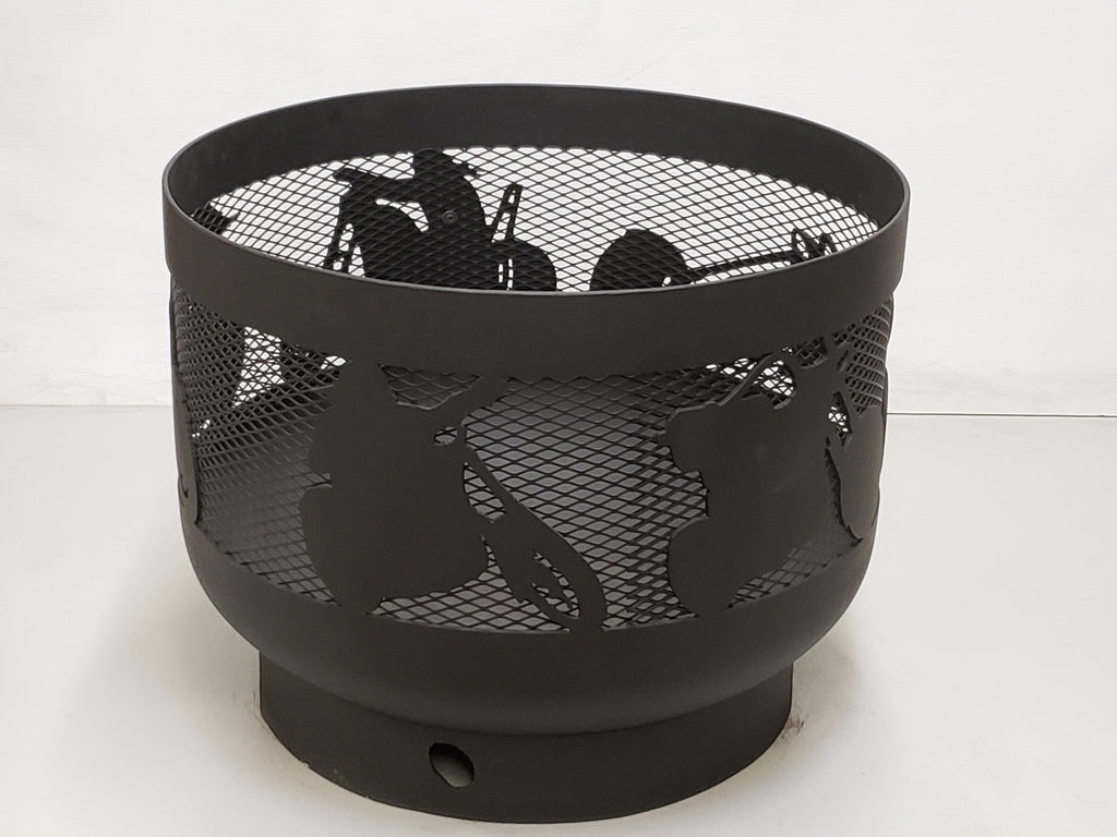 Standard Size Carved Fire Pit - Choppers - Muskoka Fire Pits