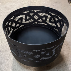 Standard Size Carved Fire Pit - Celtic Knots - Muskoka Fire Pits