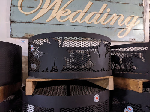 Carved Fire Ring - Maple Leaves - Muskoka Fire Pits