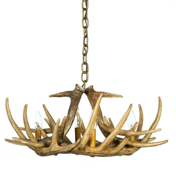 Whitetail Deer 6 Antler Chandelier - Muskoka Fire Pits