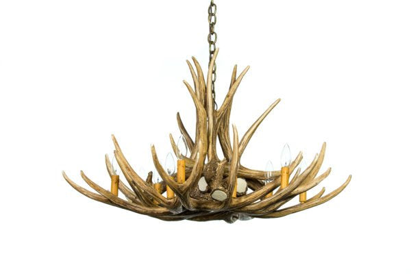 Mule Deer 9 Antler Chandelier - Muskoka Fire Pits